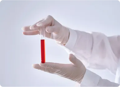 血液検査をする検査士